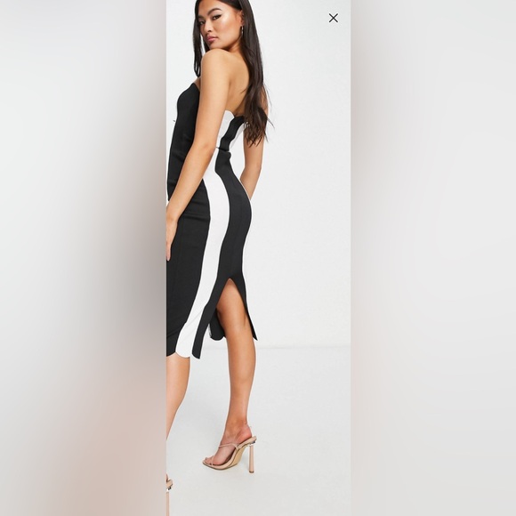 NWT ASOS DESIGN SCALLOPED MIDI DRESSED 8 - Picture 5 of 5